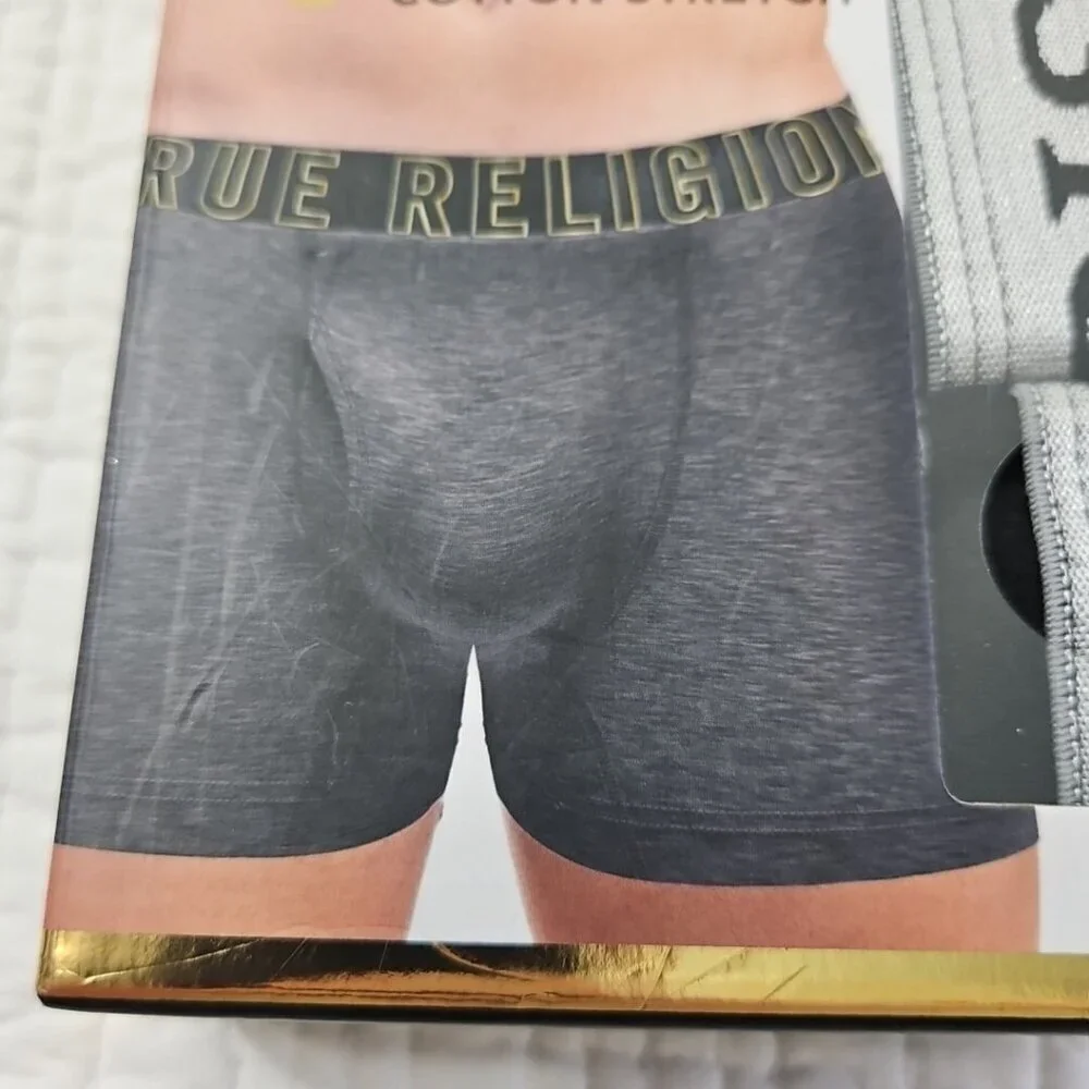 True Religion 4 Pack Boxer Briefs L (36-38) Cotton Stretch Stretch Old Money NEW